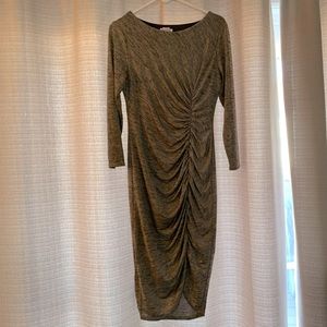 Ingrid & Isabel maternity gold dress